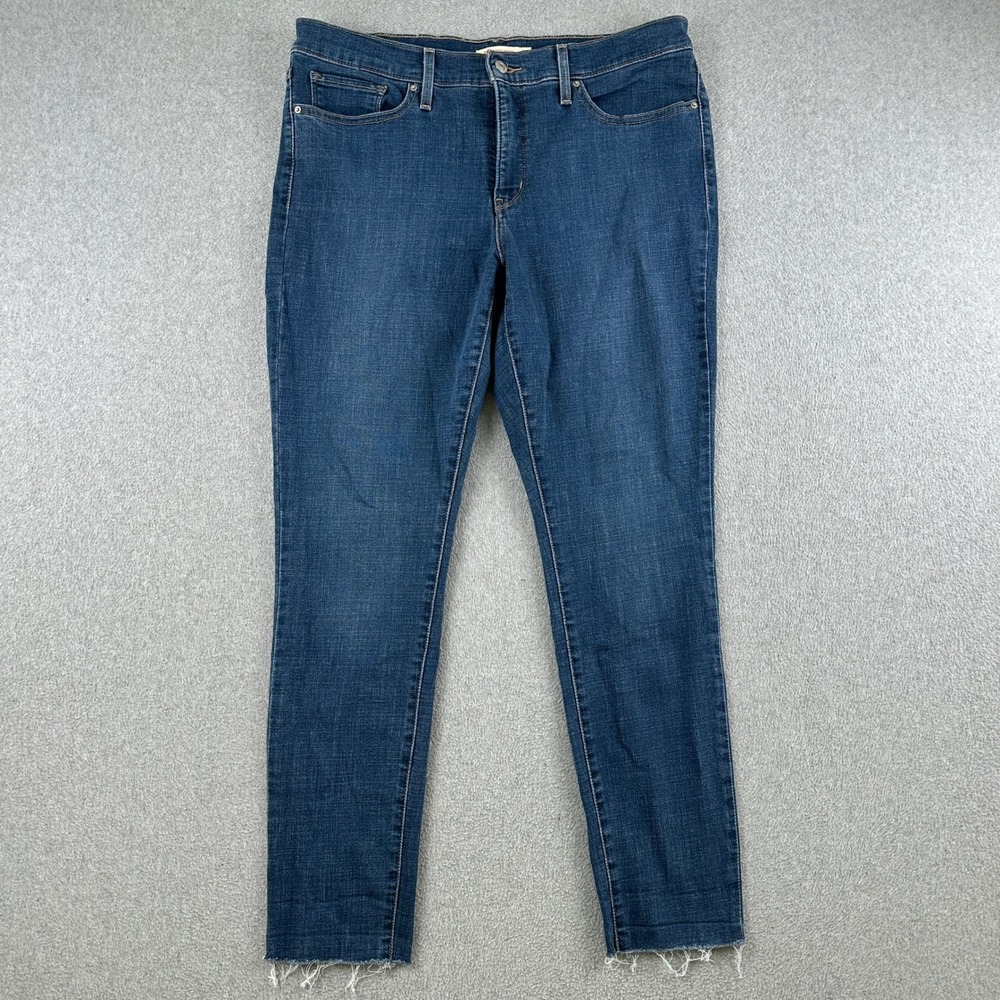 Levi's Jeans Womens 32 311 Shaping Skinny Blue Raw Hem Denim